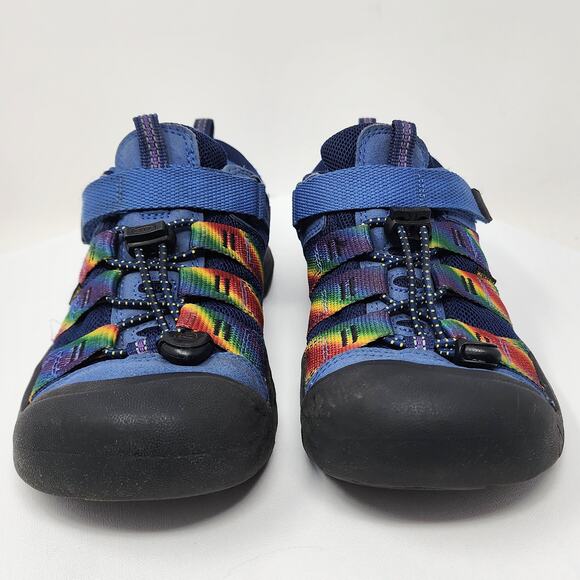 Keen Newport H2sho Sandals Unisex 3 Blue Rainbow Nylon Sport Closed Toe 1026186 - Picture 3 of 12
